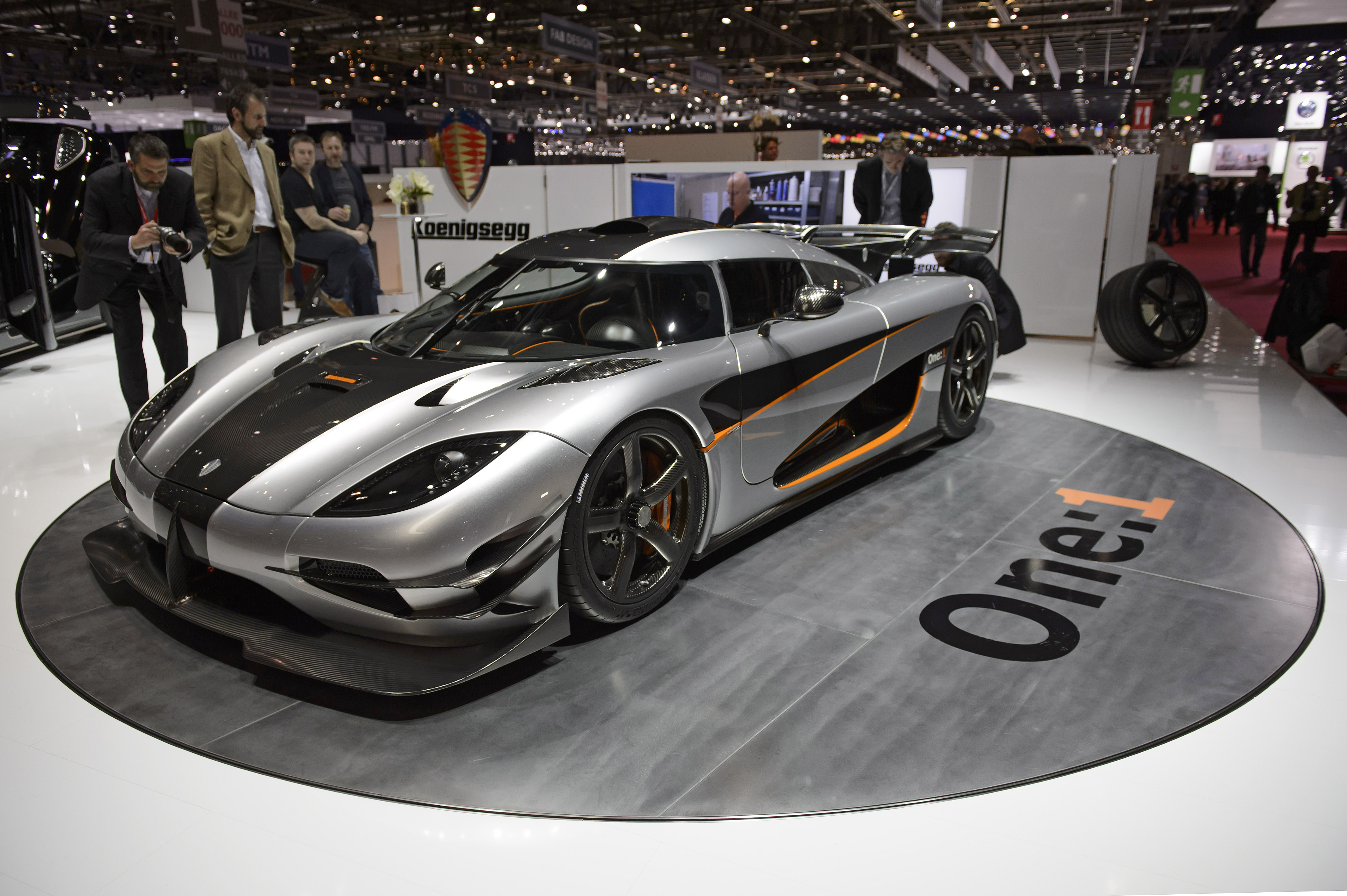 epa04109701 The new Koenigsegg One:1 is presented during the press day at the 84th Geneva International Motor Show in Geneva, Switzerland, 04 March 2014. The Motor Show opens its gates to the public from 06 to 16 March presenting more than 250 exhibitors and more than 146 world and European premieres. EPA/MARTIAL TREZZINI