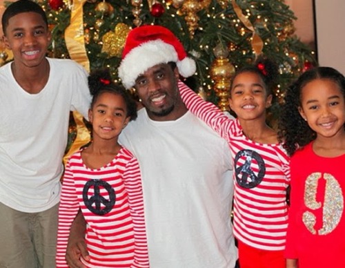p diddy family christmas card