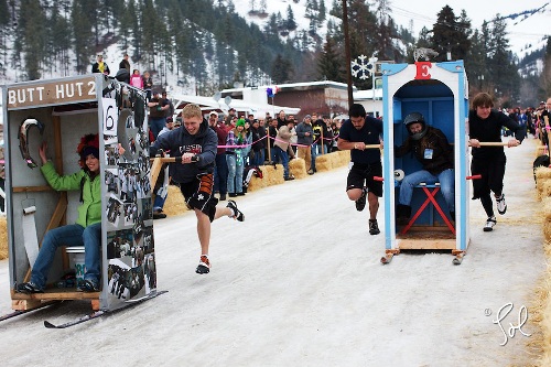 Outhouse Races. Conconully, Washington.