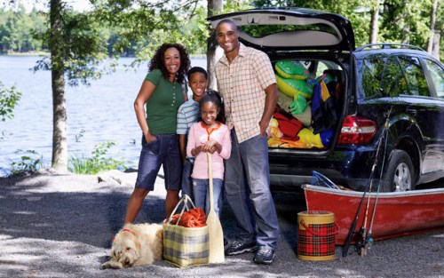 Family at Lake for Vacation --- Image by © Larry Williams/Corbis