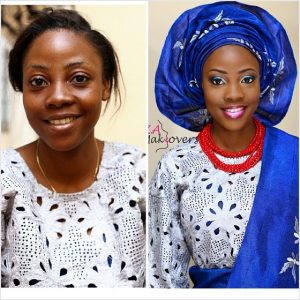 nigerian bridal makeup before and after