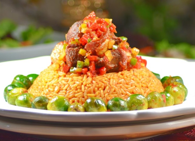 Jollof rice with vegetables