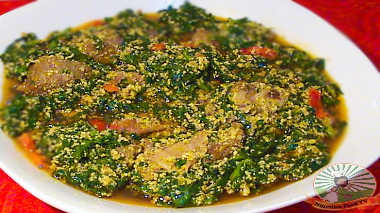 egusi soup with spinach
