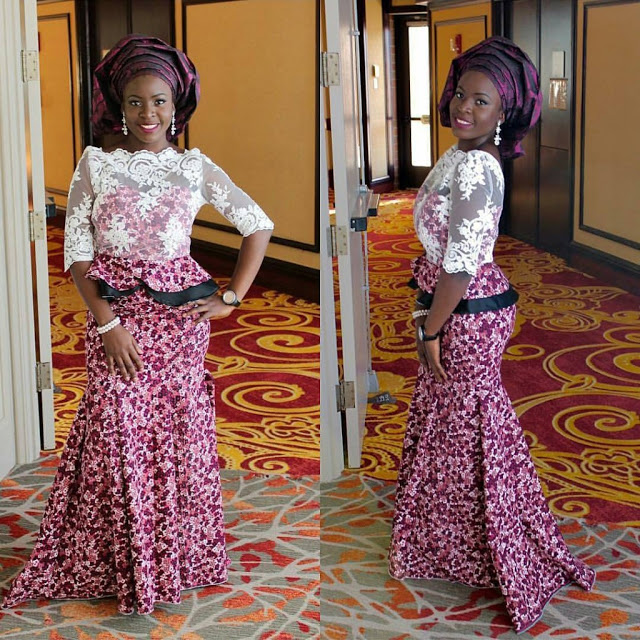 ankara and lace combination styles 2017