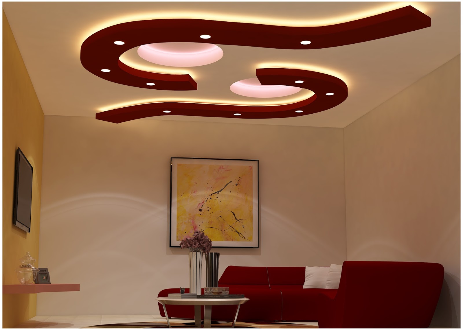 Pop Ceiling For Living Room Design Bangalore