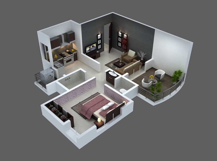 Pin by Maimo Elias Manjo on PIC | One bedroom house, Small house plans ...