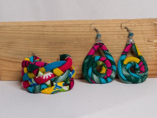 Ankara earrings and bangles 