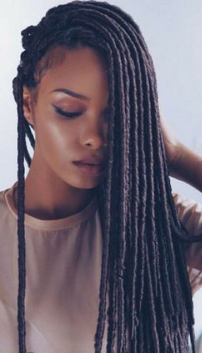 faux locs with marley hair 