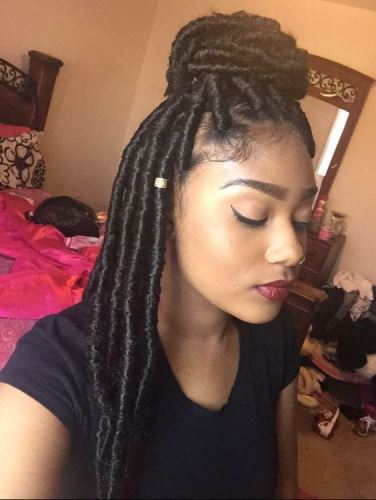 faux locs with marley hair 