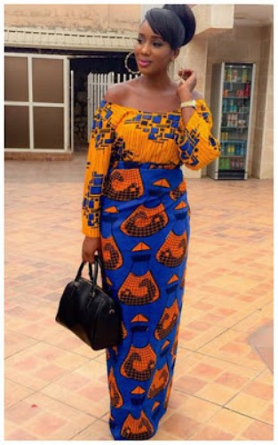 ankara blouse and wrapper styles 