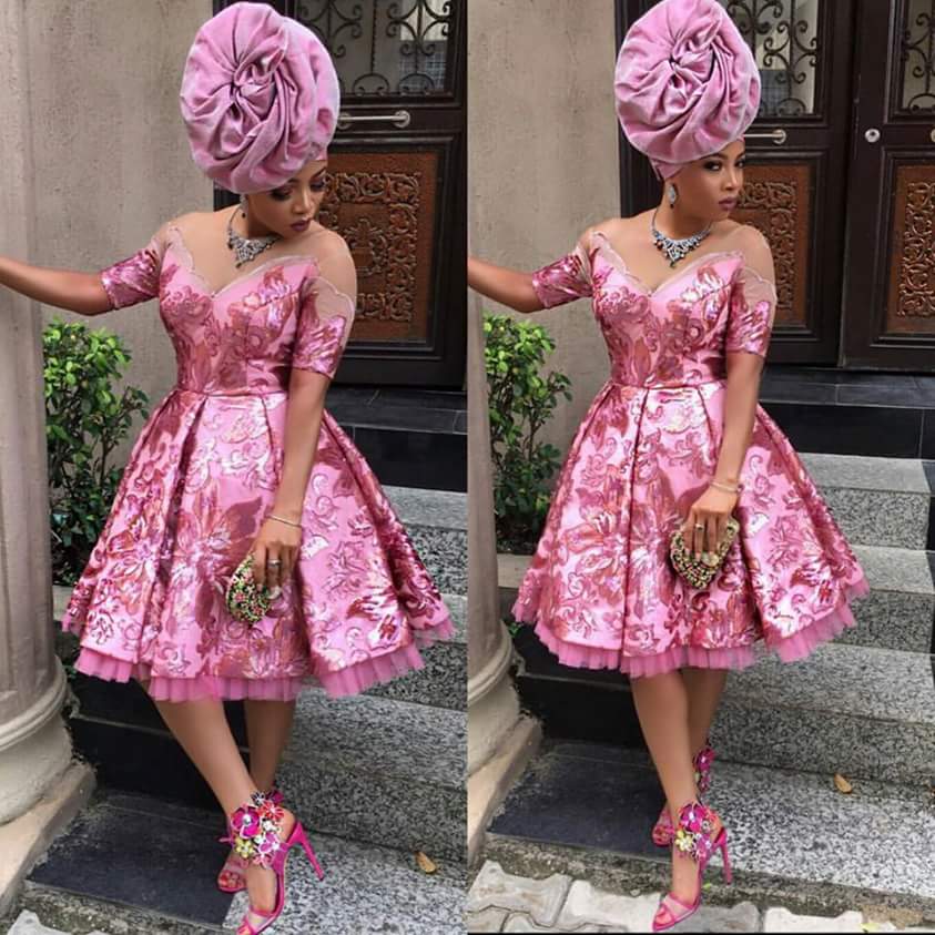 latest aso ebi lace gown styles 2018