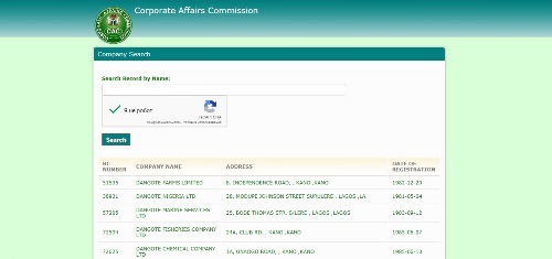 how to check if a company is registered in nigeria 