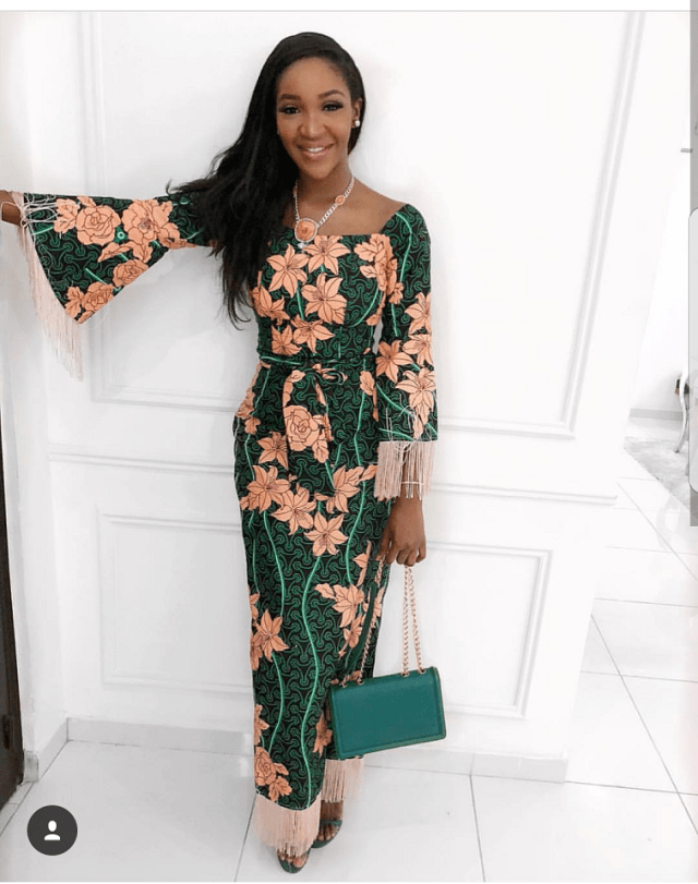 Floral dress styles in Nigeria