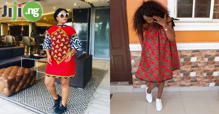 Ankara gowns with sneakers