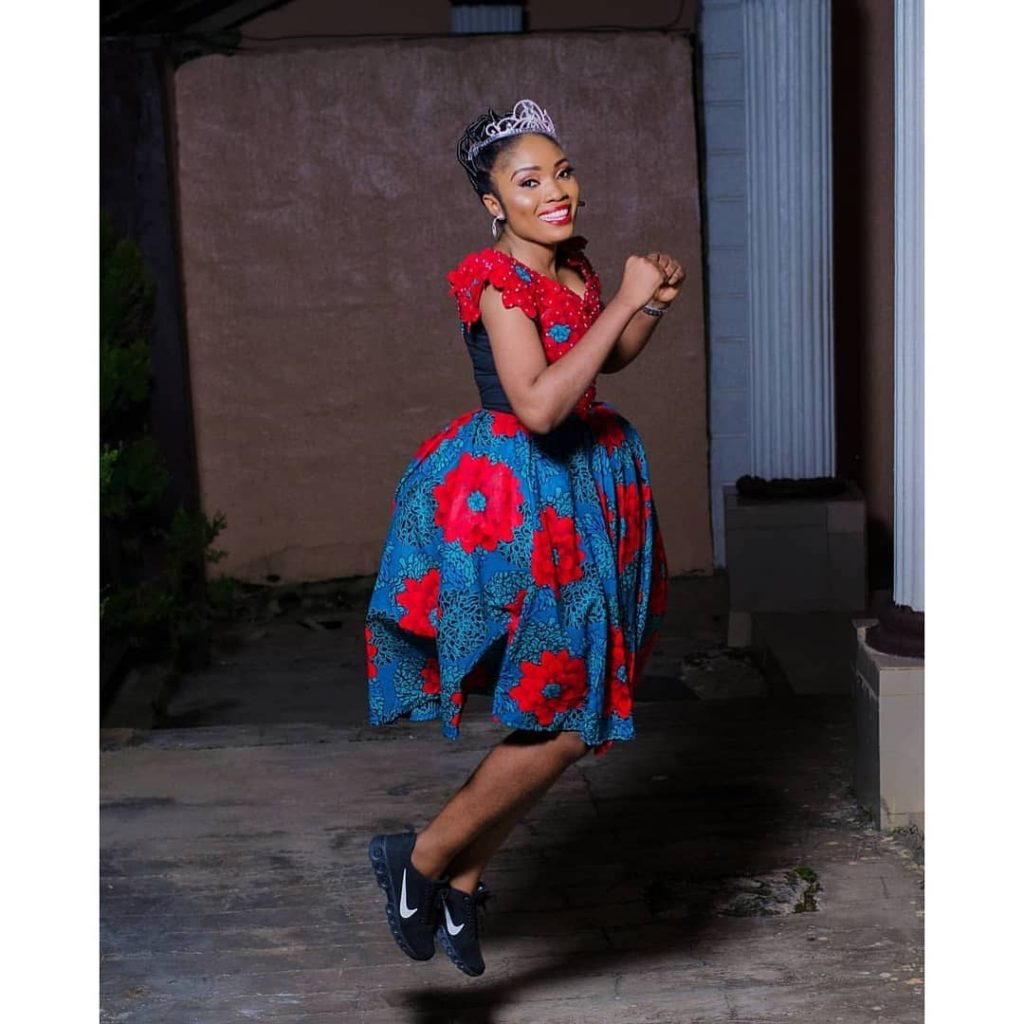 Ankara gowns with sneakers